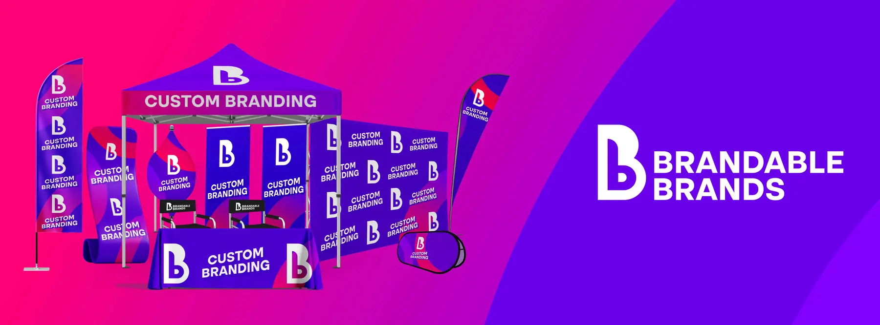 Brandable Brands custom indoor and outdoor event branding